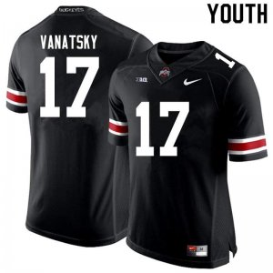 NCAA Ohio State Buckeyes Youth #17 Danny Vanatsky Black Nike Football College Jersey ILE5145HV